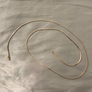VINTAGE 14K 14KT Solid Gold Necklace Chain 18 inches VTG **MISSING CLASP**
